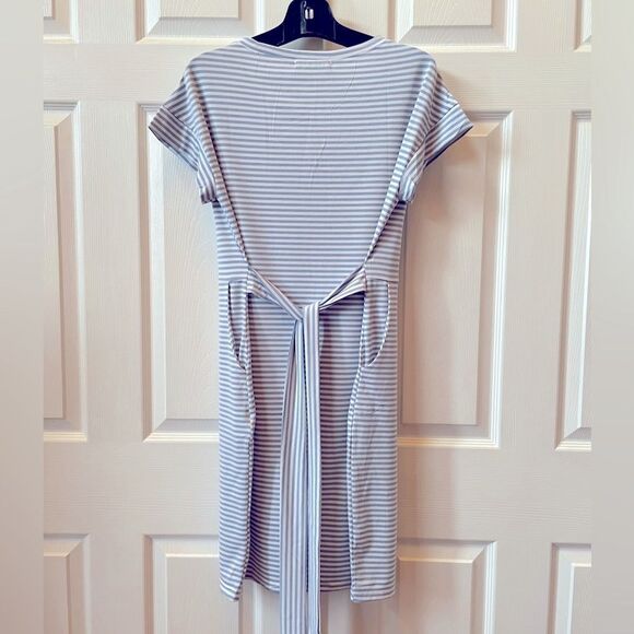 BLUE STRIPPED DRESS SIZE LARGE NWT - Picture 5 of 7